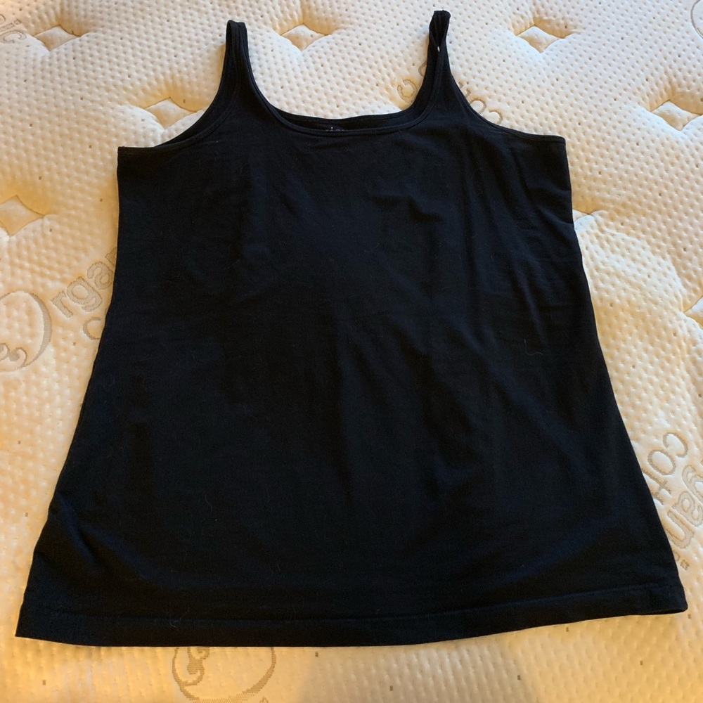 Black Cotton and Spandex Sejour tank.
